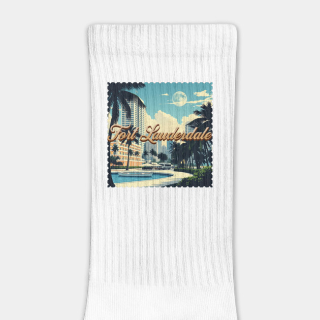 Vintage Fort Lauderdale Florida Beach - Retro 70s Spring Break Gift by Pixel Threads 