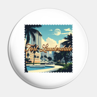 Vintage Fort Lauderdale Florida Beach - Retro 70s Spring Break Gift Pin