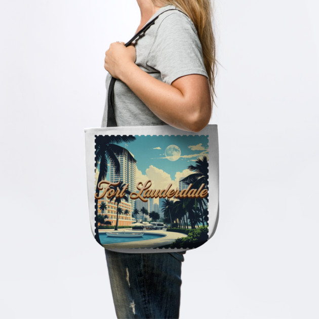 Vintage Fort Lauderdale Florida Beach - Retro 70s Spring Break Gift by Pixel Threads 