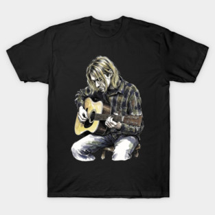 watercolor kurt cobain fan art T-Shirt