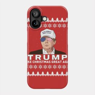 TRUMP Ugly Christmas Sweater Phone Case