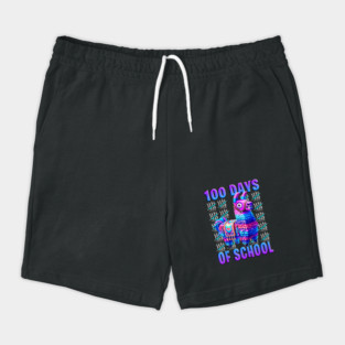 100 Days Of School Llama Gaming Funny Cool Gamers Shorts