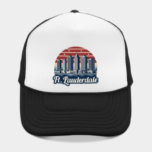 Vintage Ft. Lauderdale Fort Lauderdale Florida - Retro 70s Beach Sunset Gift Hat