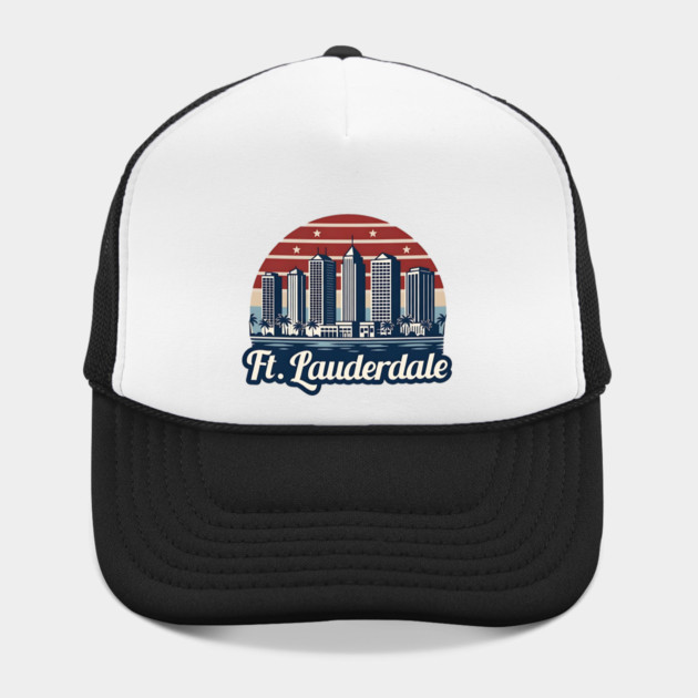 Vintage Ft. Lauderdale Fort Lauderdale Florida - Retro 70s Beach Sunset Gift by Pixel Threads 