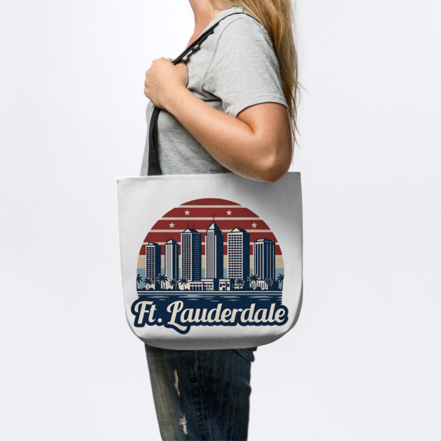 Vintage Ft. Lauderdale Fort Lauderdale Florida - Retro 70s Beach Sunset Gift by Pixel Threads 