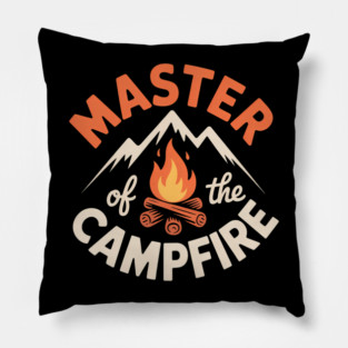 Outdoor Camping Gifts Men Women Master Of Campfire, Gift Camp Hiking Trip Lover Cool For Friends And Family, Pillow