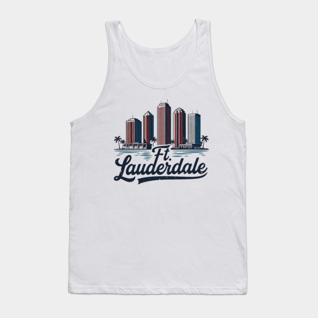 Ft. Lauderdale, Fort Lauderdale Florida Tank Top by Pixel Threads 