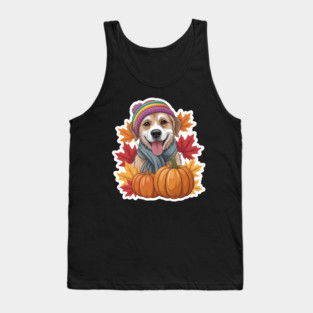 Autumn Fall Otterhound Dog Owner Thanksgiving Mom Dad Cozy Tank Top