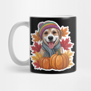 Autumn Fall Otterhound Dog Owner Thanksgiving Mom Dad Cozy Mug