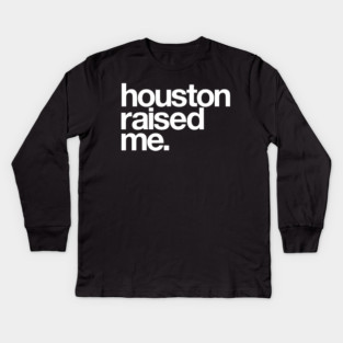 Houston Raised Me Minimal City Pride Kids Long Sleeve T-Shirt