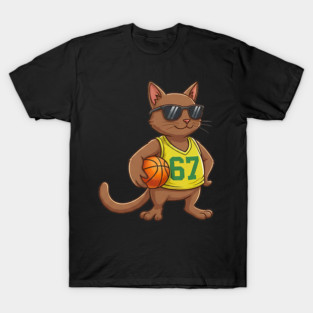 Cat Basketball 67 Gen Alpha Slang Sports T-Shirt
