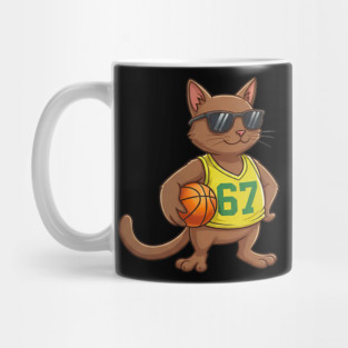Cat Basketball 67 Gen Alpha Slang Sports Mug