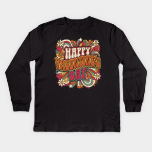 Happy Valentine's Day Kids Long Sleeve T-Shirt