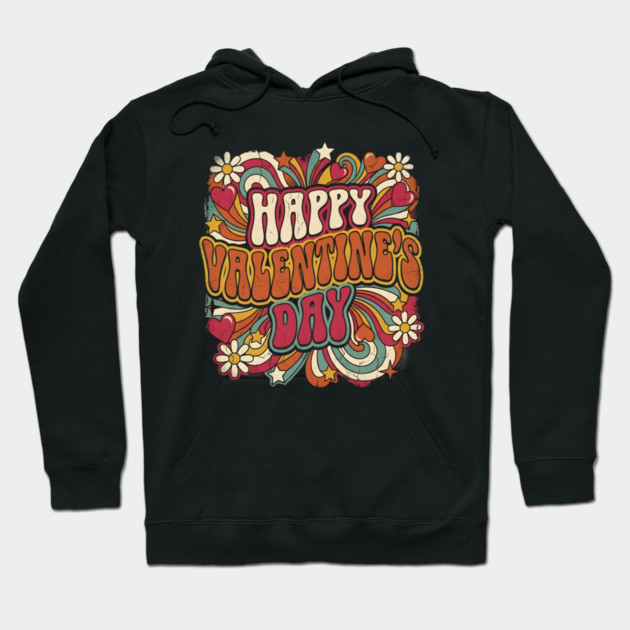 Happy Valentine's Day Hoodie by Creatifly Graphic Tees
