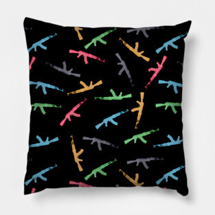 AK 47 Seamless Pattern Pillow