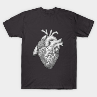 Anatomical Heart Ink Illustration T-Shirt