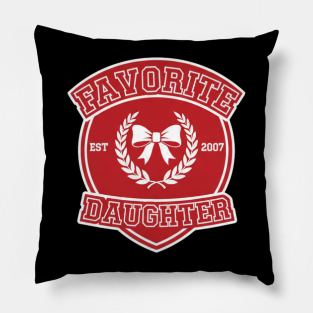 Favorite Daughter Est 2007 Gift For Daughter Pillow by ArtistTee ⭐⭐⭐⭐⭐