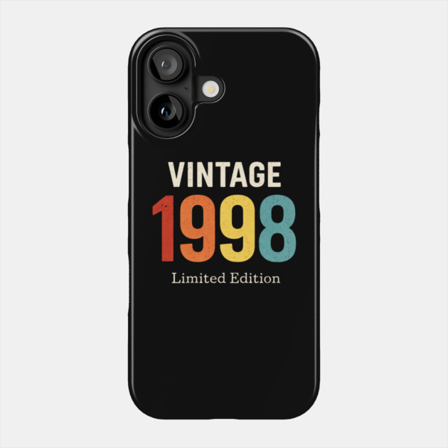 Vintage 1998 Limited Edition Birthday Gift Phone Case by ArtistTee ⭐⭐⭐⭐⭐