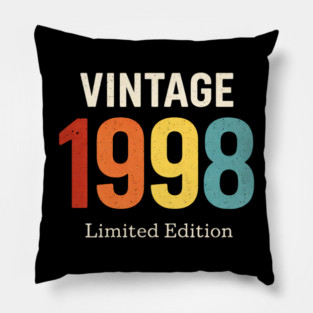 Vintage 1998 Limited Edition Birthday Gift Pillow