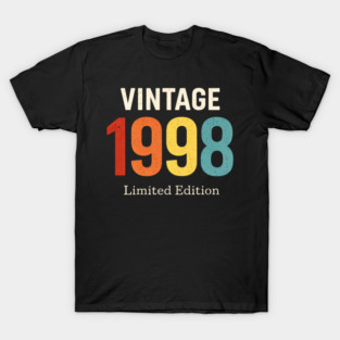 Vintage 1998 Limited Edition Birthday Gift T-Shirt