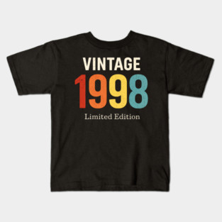 Vintage 1998 Limited Edition Birthday Gift Kids T-Shirt