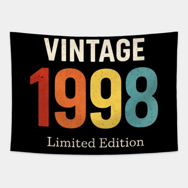 Vintage 1998 Limited Edition Birthday Gift Tapestry by ArtistTee ⭐⭐⭐⭐⭐