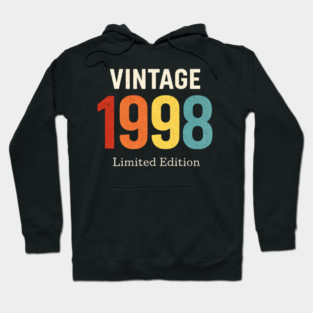 Vintage 1998 Limited Edition Birthday Gift Hoodie