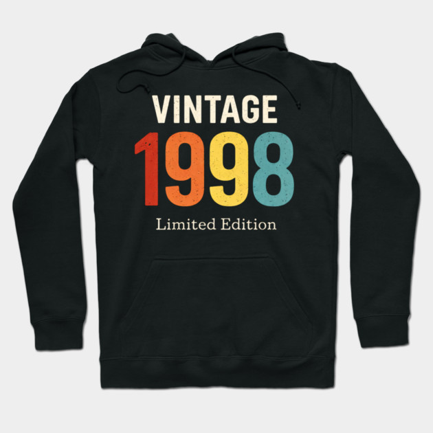 Vintage 1998 Limited Edition Birthday Gift Hoodie by ArtistTee ⭐⭐⭐⭐⭐