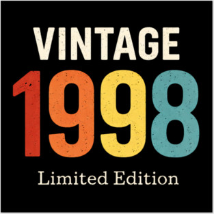 Vintage 1998 Limited Edition Birthday Gift Posters and Art