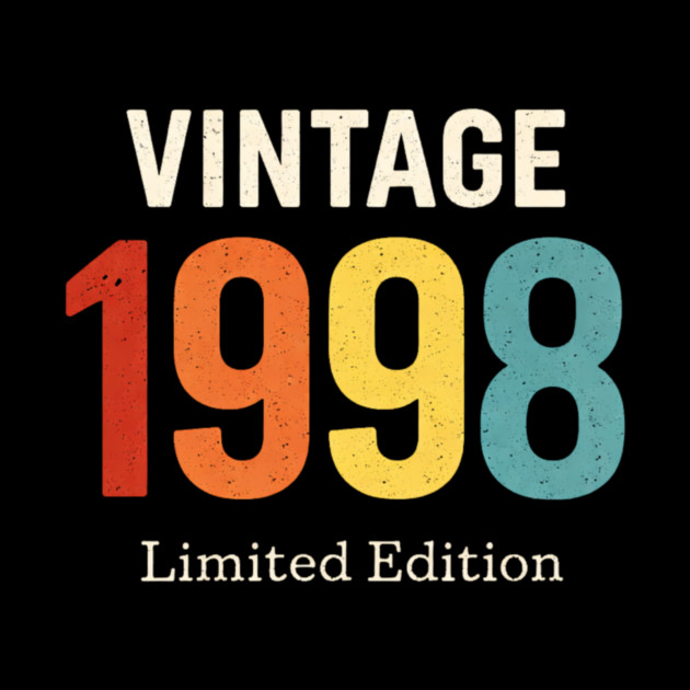 Vintage 1998 Limited Edition Birthday Gift by ArtistTee ⭐⭐⭐⭐⭐