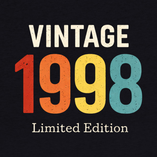 Vintage 1998 Limited Edition Birthday Gift by ArtistTee ⭐⭐⭐⭐⭐