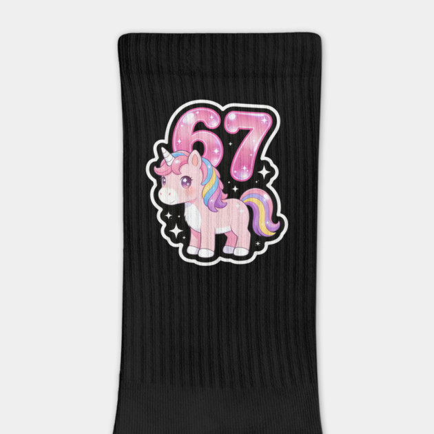 67 Unicorn Birthday Party Cute Number by ArtistTee ⭐⭐⭐⭐⭐