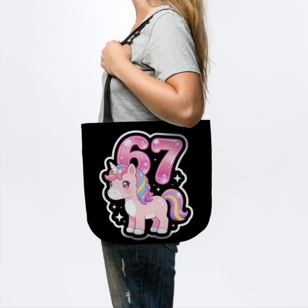67 Unicorn Birthday Party Cute Number by ArtistTee ⭐⭐⭐⭐⭐