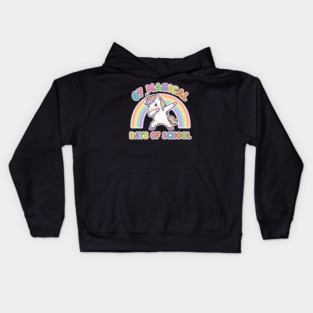 67 Magical Days Of School Unicorn Dab Rainbow Kids Hoodie