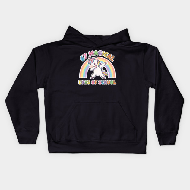 67 Magical Days Of School Unicorn Dab Rainbow Kids Hoodie by ArtistTee ⭐⭐⭐⭐⭐