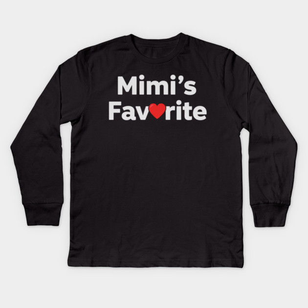Mimi's Favorite Kids Long Sleeve T-Shirt by ArtistTee ⭐⭐⭐⭐⭐