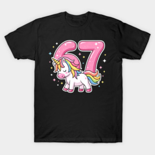 67 Unicorn Birthday Celebration T-Shirt