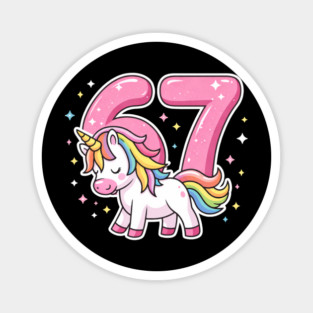 67 Unicorn Birthday Celebration Magnet
