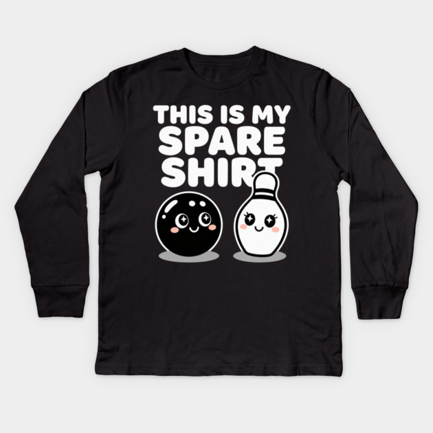 This Is My Spare Shirt Bowling Humor Bowler Kids Long Sleeve T-Shirt by ArtistTee ⭐⭐⭐⭐⭐