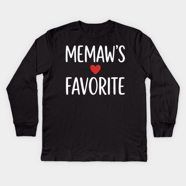 Memaw's Favorite Kids Long Sleeve T-Shirt by ArtistTee ⭐⭐⭐⭐⭐