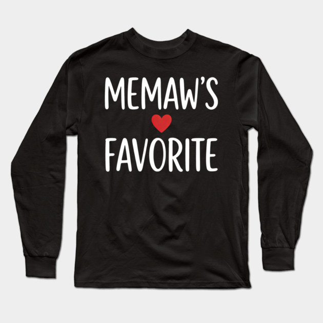 Memaw's Favorite Long Sleeve T-Shirt by ArtistTee ⭐⭐⭐⭐⭐