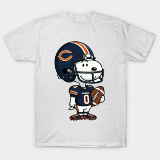 Snoopy Holding Football In chicago Jersey T-Shirt