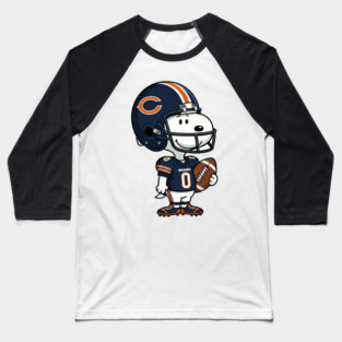 Snoopy Holding Football In chicago Jersey Baseball T-Shirt