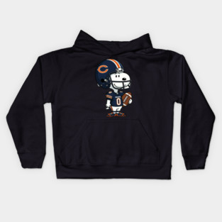 Snoopy Holding Football In chicago Jersey Kids Hoodie