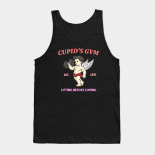 Cupid's Gym Est. 1601 Lifting Before Loving Funny Valentine Tank Top