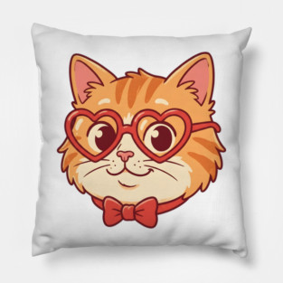 Valentine Cat Pillow