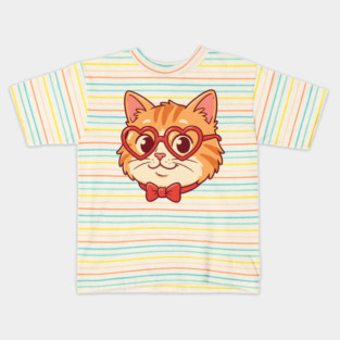 Valentine Cat Kids T-Shirt