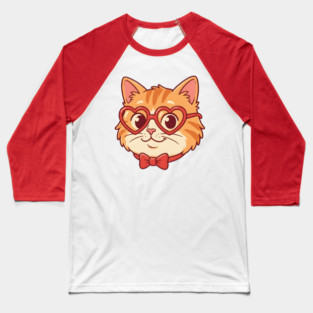 Valentine Cat Baseball T-Shirt