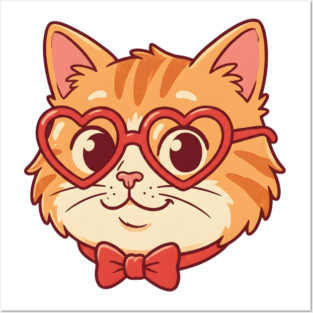 Valentine Cat Posters and Art