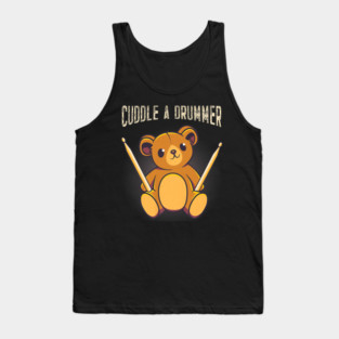 Cute Drummer Bear Drum Set Drumming Tank Top
